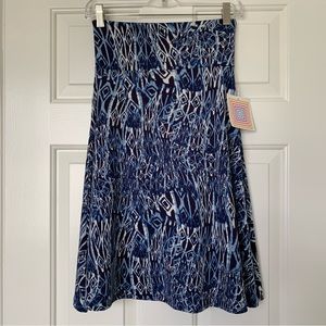 NWT women’s LuLaRoe blue Azure skirt, size XS
